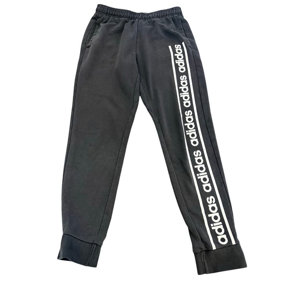 ADIDAS logo Jogger Sweatpants Pants Black White Men size M